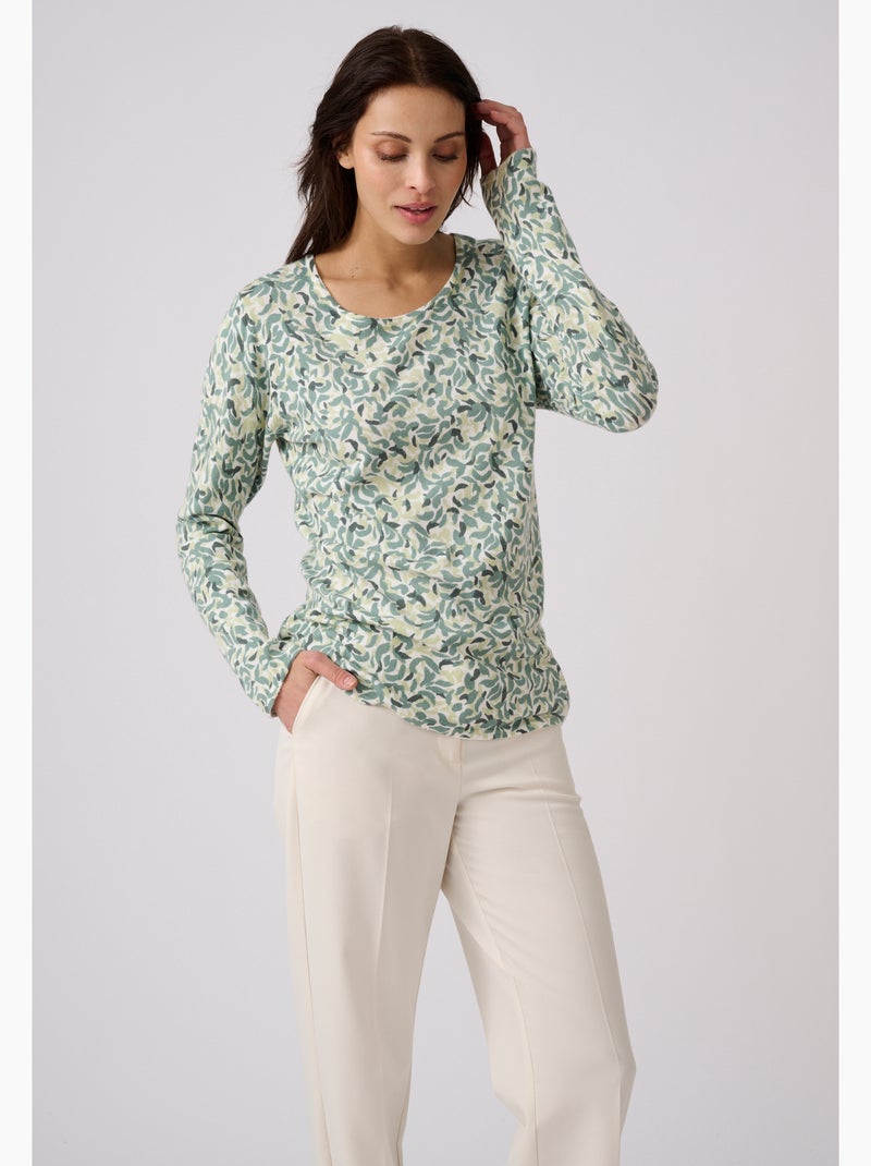 Pull maille fine uni ou imprimé - damart Beige clair - Kiabi