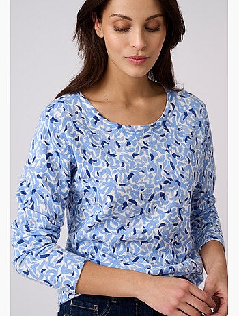 Pull maille fine uni ou imprimé - damart
