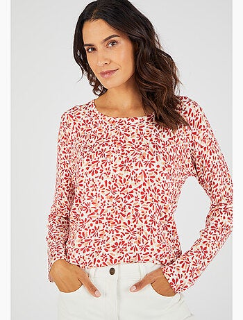 Pull maille fine uni ou imprimé - Damart