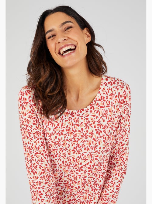 Pull maille fine uni ou imprimé - Damart - Kiabi