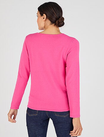 Pull maille fine uni ou imprimé - Damart