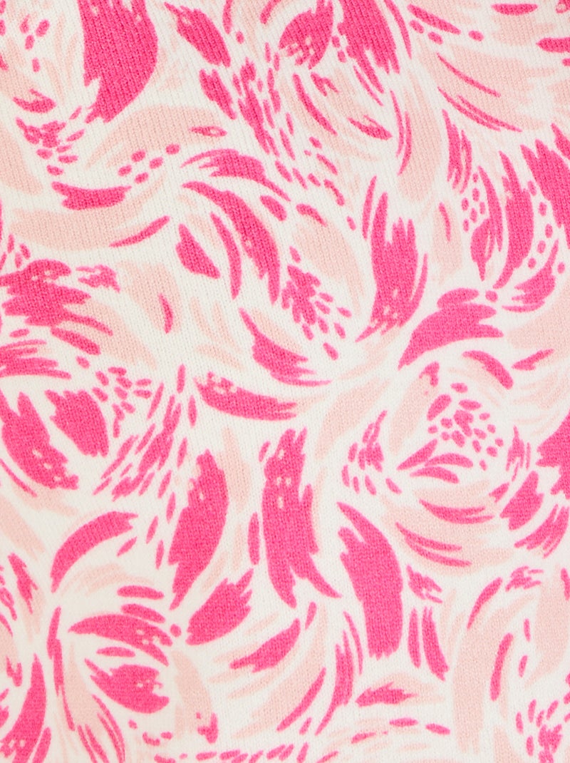 Pull maille fine uni ou imprimé - Damart Rose pastel - Kiabi