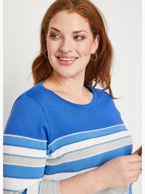 Pull maille jacquard fantaisie - Afibel - Kiabi