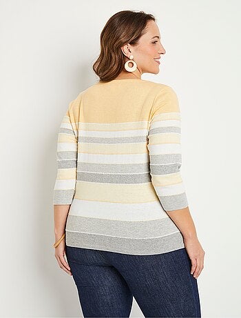 Pull maille jacquard fantaisie