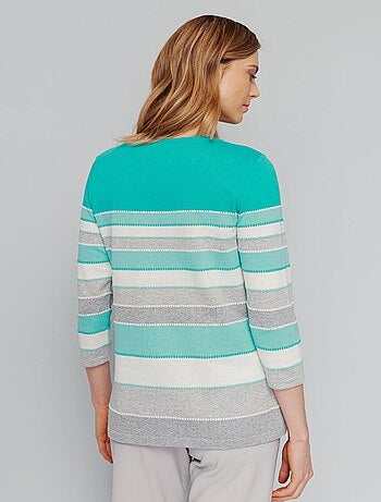 Pull maille jacquard fantaisie