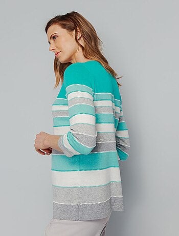 Pull maille jacquard fantaisie