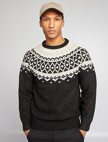 Pull maille jacquard