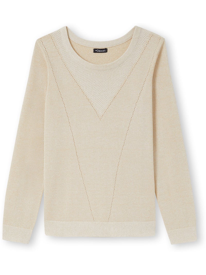 Pull maille légèrement brillante - DAXON Ecru - Kiabi
