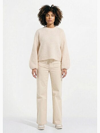 Pull maille loose, manches bouffantes - AFIBEL