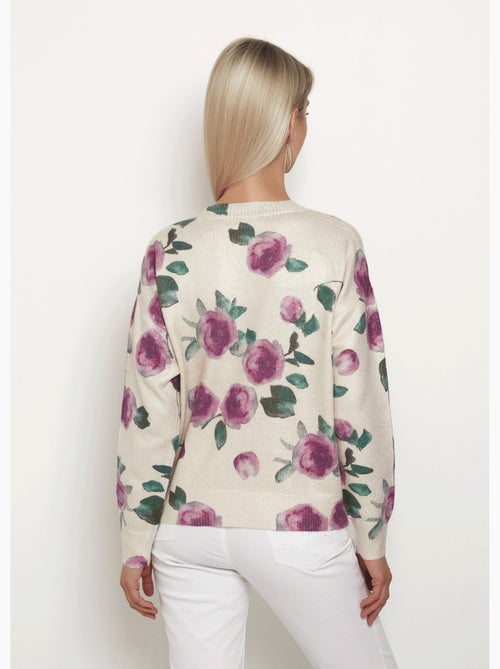 Pull maille métallisée, motif fleuri - afibel - Kiabi Pull maille métallisée, motif fleuri - afibel - Kiabi