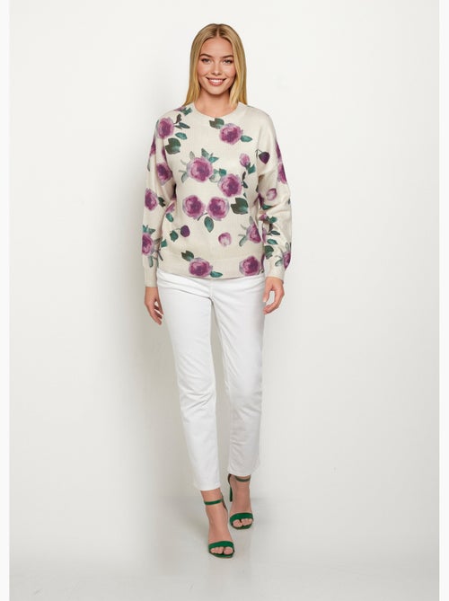 Pull maille métallisée, motif fleuri - afibel - Kiabi Pull maille métallisée, motif fleuri - afibel - Kiabi