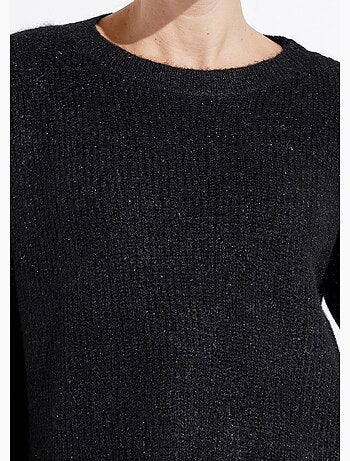 Pull maille mousseuse encolure bateau - afibel