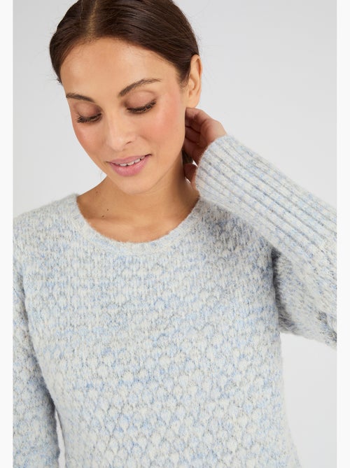 Pull maille multicolore  - Damart - Kiabi