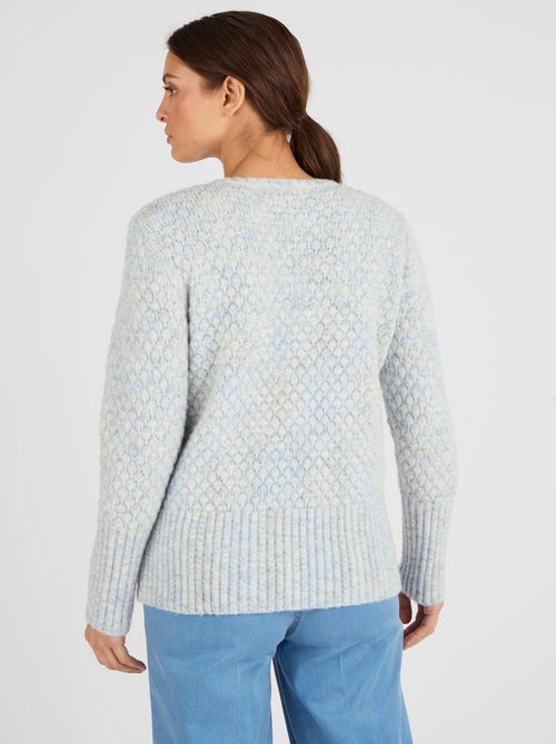 Pull maille multicolore  - Damart - Kiabi