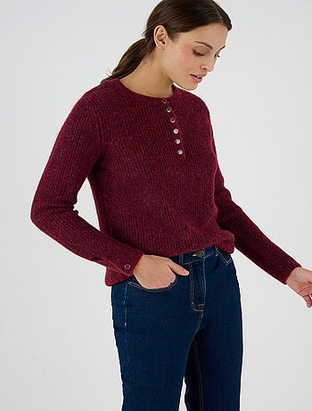 Pull maille perlée mélange alpaga - Damart