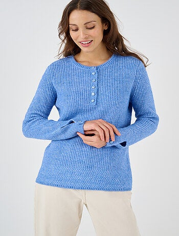 Pull maille perlée mélange alpaga - Damart