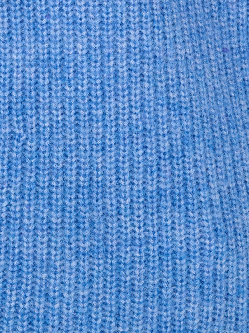Pull maille perlée mélange alpaga - Damart Bleu clair - Kiabi