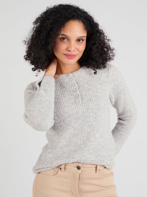 Pull maille perlée mélange alpaga - Damart - Kiabi