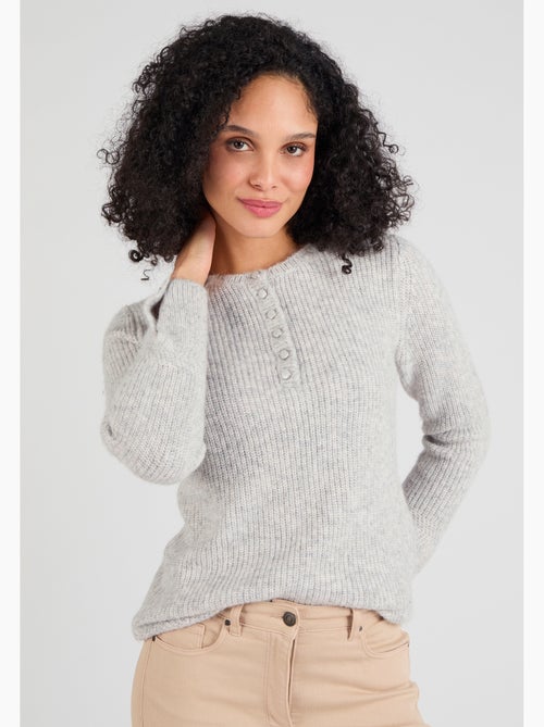 Pull maille perlée mélange alpaga - damart - Kiabi Pull maille perlée mélange alpaga - damart - Kiabi
