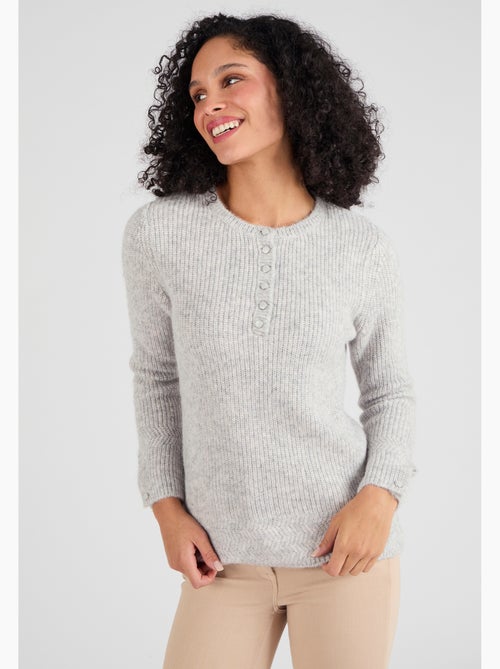 Pull maille perlée mélange alpaga - damart - Kiabi Pull maille perlée mélange alpaga - damart - Kiabi