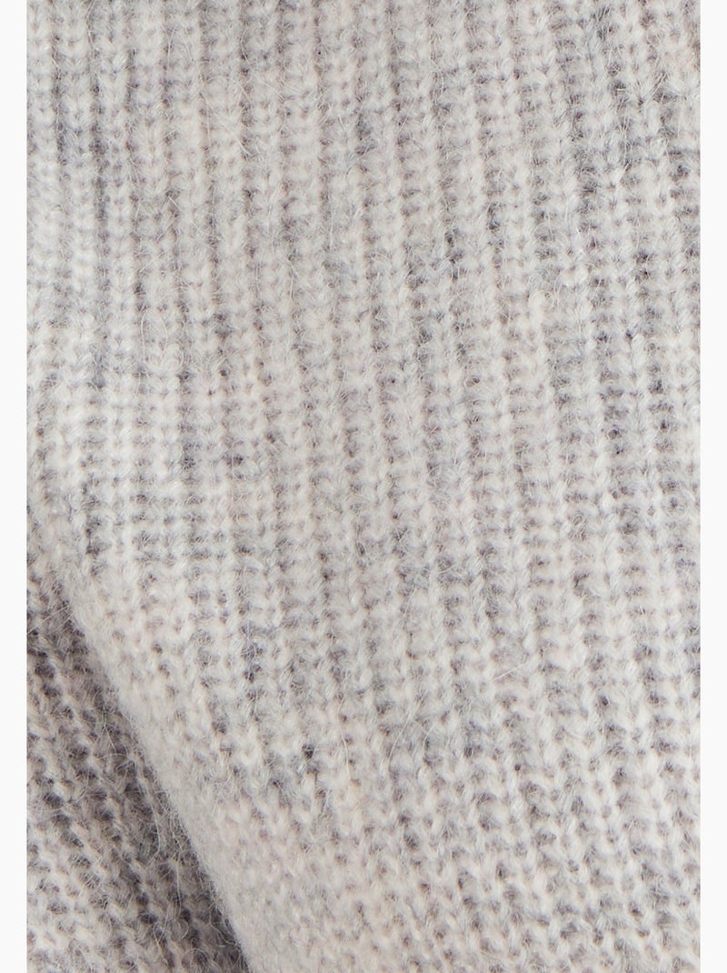 Pull maille perlée mélange alpaga - damart Gris - Kiabi