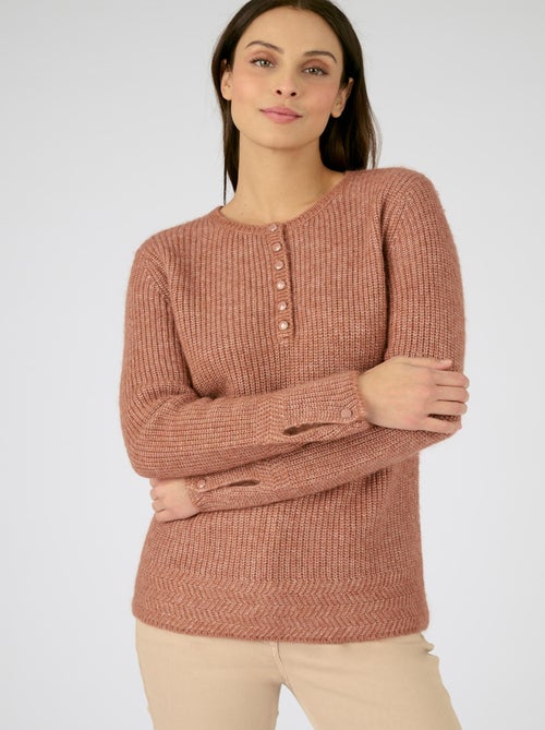 Pull maille perlée mélange alpaga - Damart - Kiabi
