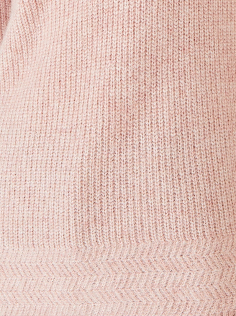 Pull maille perlée mélange alpaga - Damart Rose pastel - Kiabi