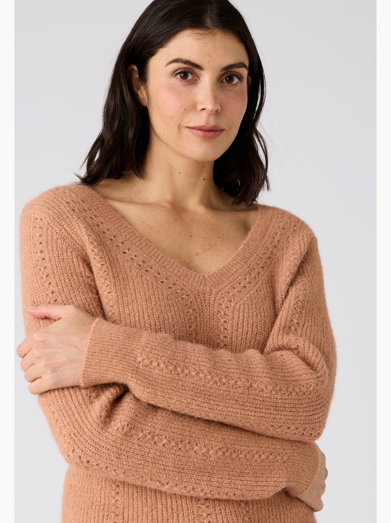 Pull maille perlée Thermolactyl - Damart Peche - Kiabi