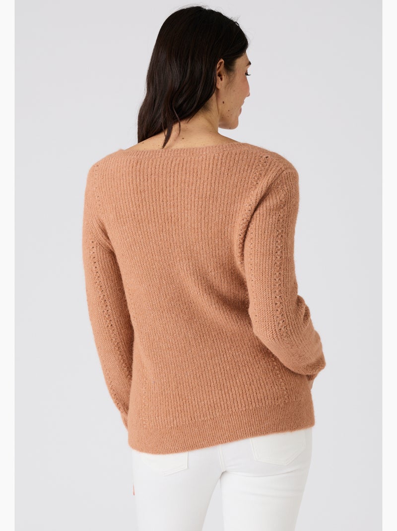 Pull maille perlée Thermolactyl - Damart Peche - Kiabi