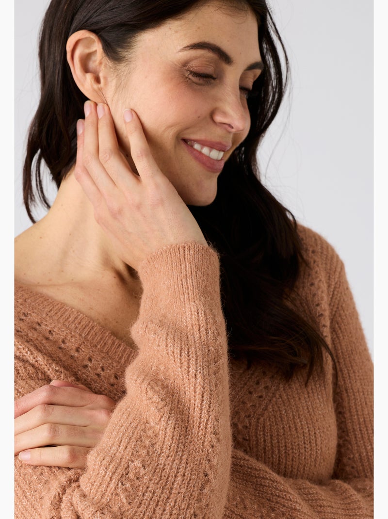 Pull maille perlée Thermolactyl - Damart Peche - Kiabi