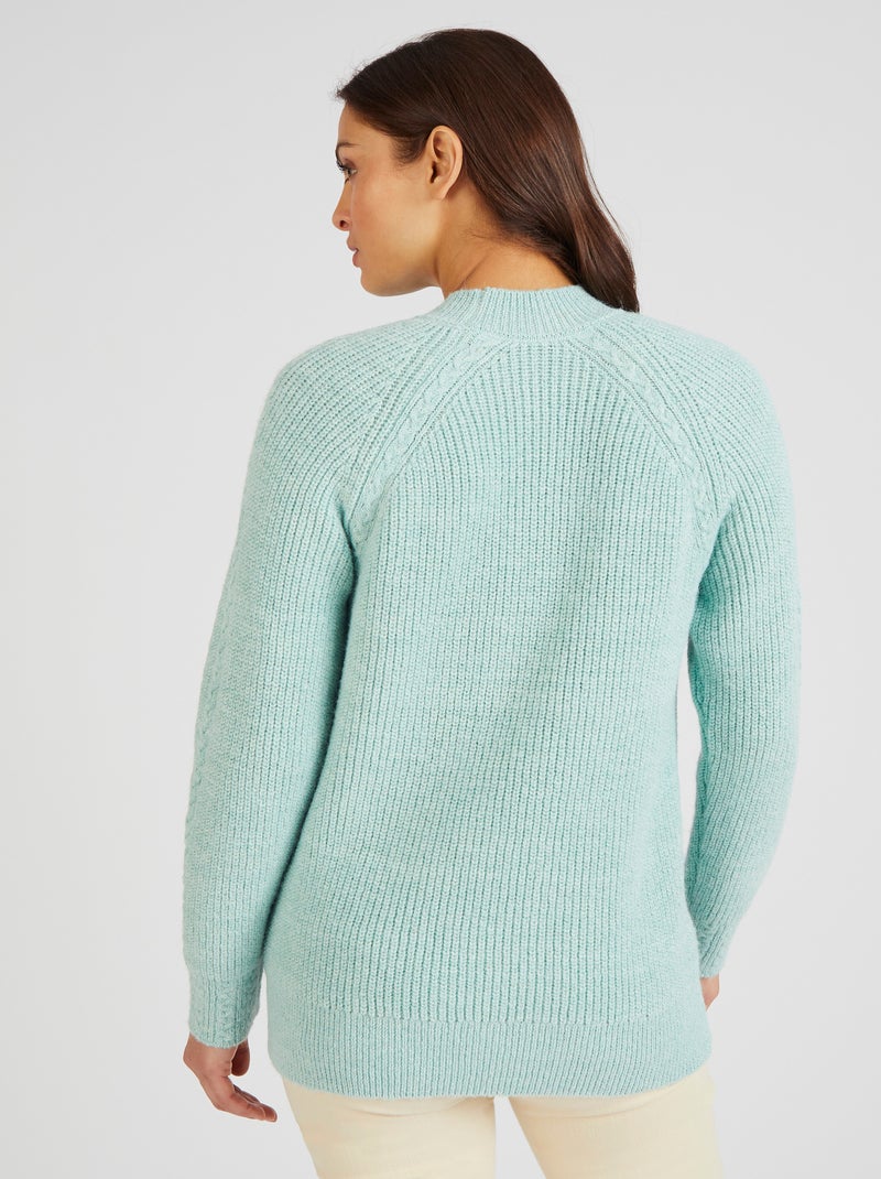 Pull maille perlée Thermolactyl - Damart Vert d'eau - Kiabi
