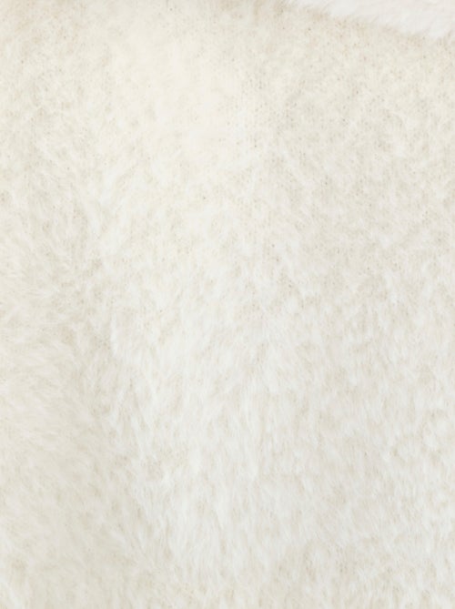 Pull maille poilue à motif végétal brillant - Damart - Kiabi