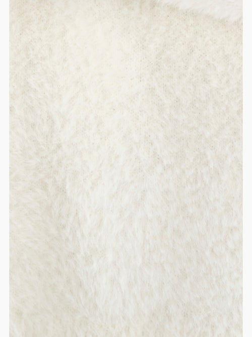 Pull maille poilue à motif végétal brillant - Damart - Kiabi