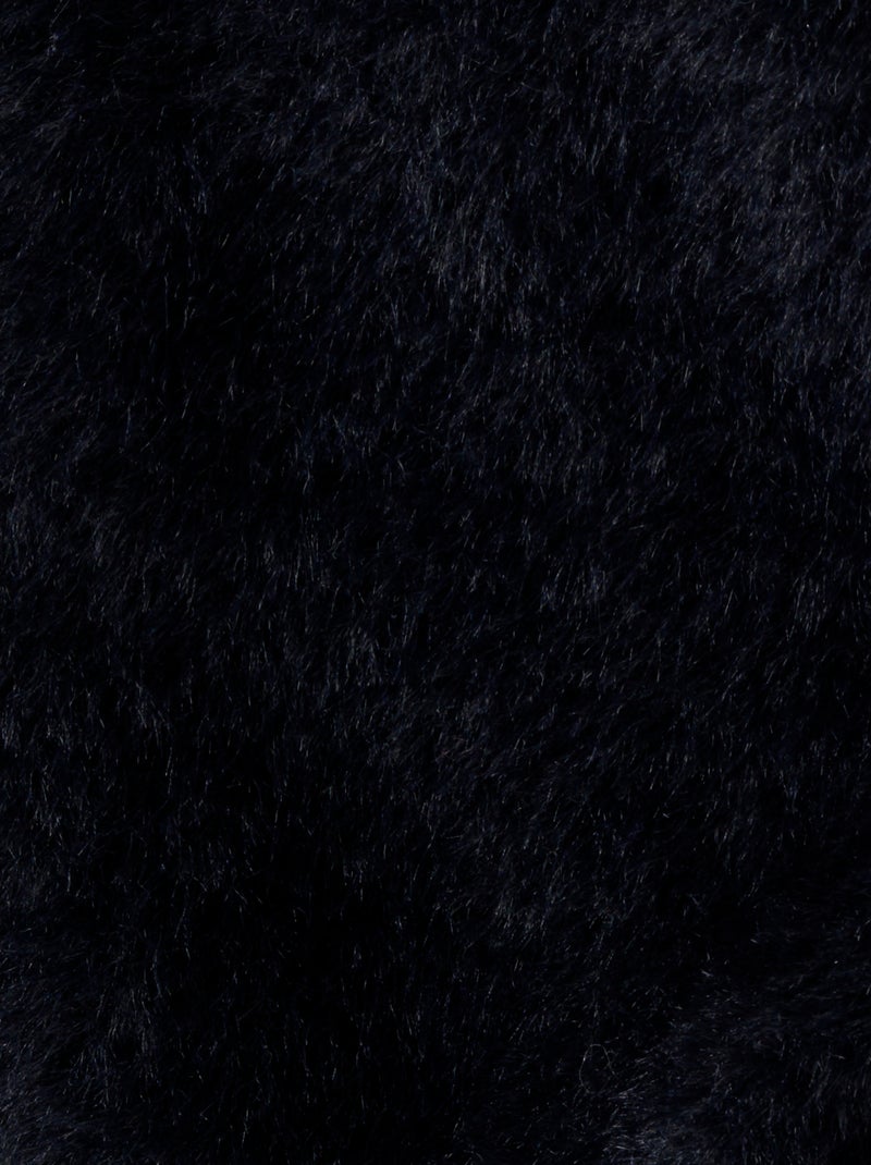 Pull maille poilue à motif végétal brillant - Damart Noir - Kiabi