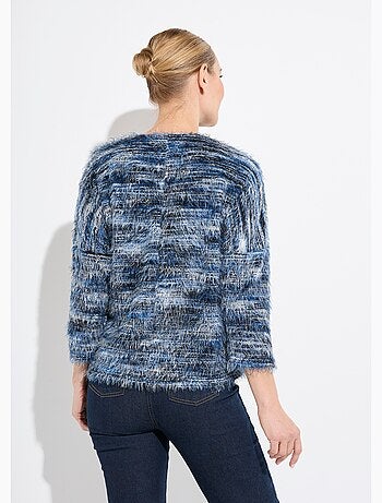 Pull maille poilue manches chauve-souris - Afibel