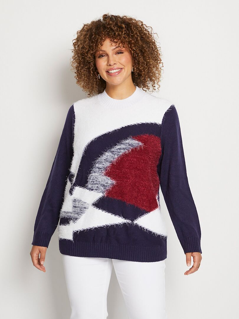Pull Luxe En Angora Rouge - Taille XL, Fabriqué En France, Doux Et Léger