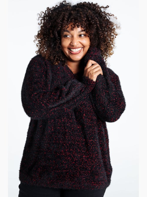 Pull maille pop-corn uni PAPRIKA - Kiabi