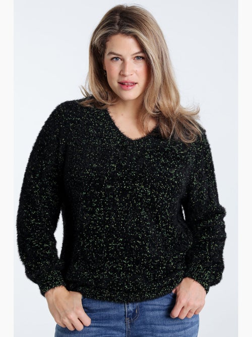 Pull maille pop-corn uni PAPRIKA - Kiabi