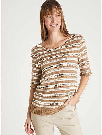 Pull maille ruban brillante - DAXON