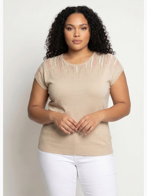 Pull maille scintillante manches kimono - Afibel - Kiabi