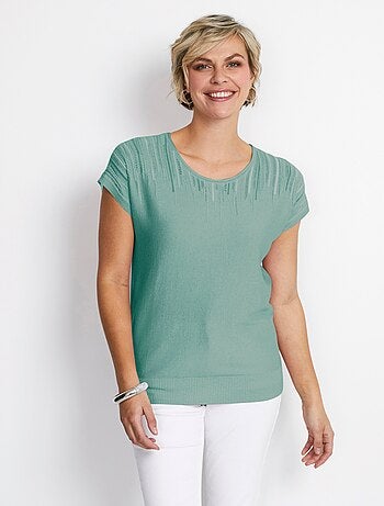 Pull maille scintillante manches kimono - Afibel