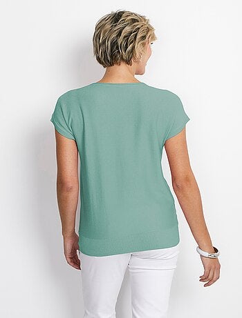 Pull maille scintillante manches kimono - Afibel