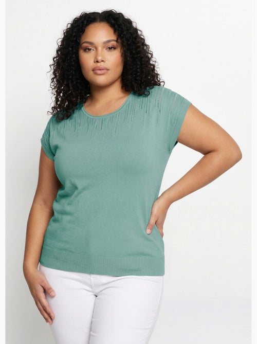 Pull maille scintillante manches kimono - Afibel - Kiabi