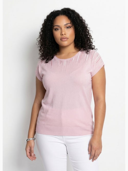 Pull maille scintillante manches kimono - Afibel - Kiabi