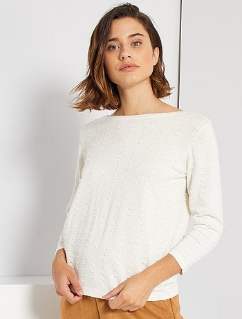 Pull maille texturée