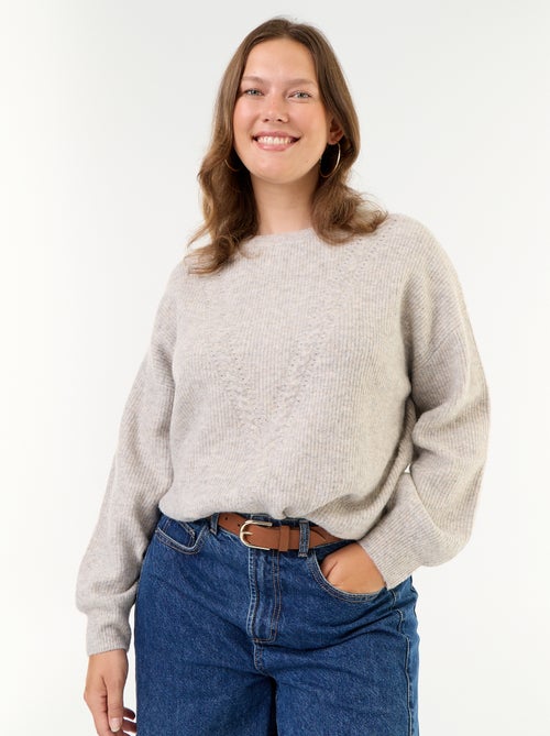 Pull maille torsadée - Kiabi