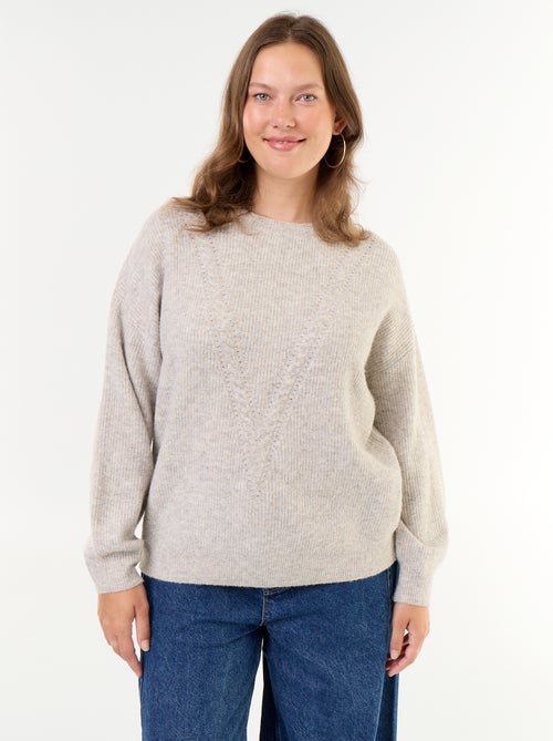 Pull maille torsadée - Kiabi