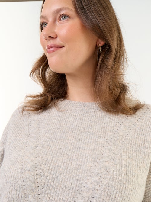 Pull maille torsadée - Kiabi