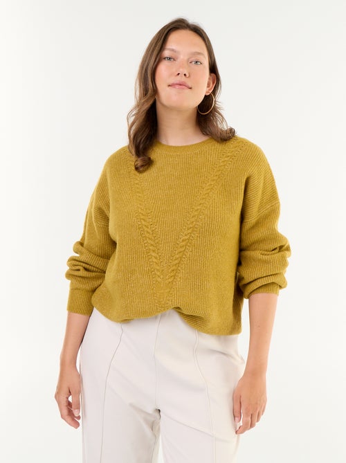 Pull maille torsadée - Kiabi Pull maille torsadée - Kiabi