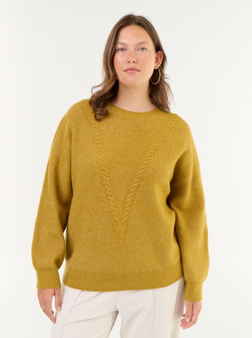 Pull maille torsadée - Kiabi Pull maille torsadée - Kiabi